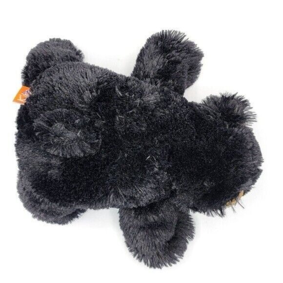 Kika Black Bear Plush Stuffed Animal Toy 15" Brown Yellow Ears Zoo National Park - Picture 6 of 10